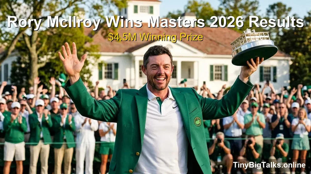 Rory McIlroy Masters 2026 Winner